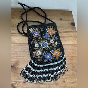 Kimberly Alan Beaded Handbag, Beaded Fringe, Special Occasion Small Crossbody,